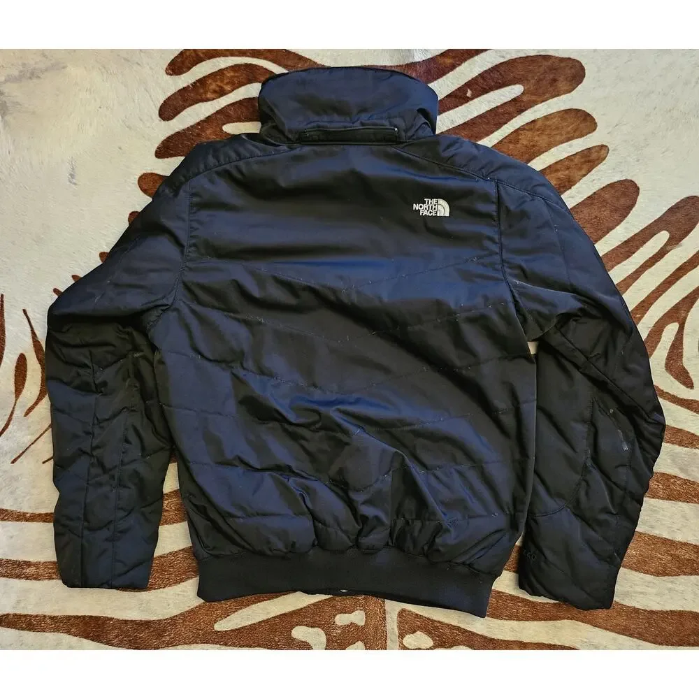Men's Northface 600 Down RECCO Sz M Black Zippered Ski/Snow Jacket Puffer